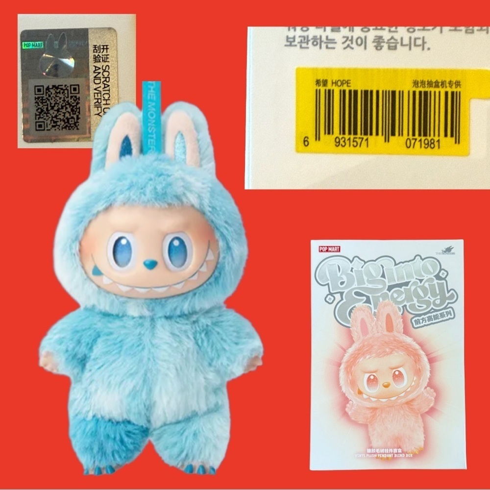 LABUBU The Monsters Hope Big Into Energy Pendant NIB Authentic